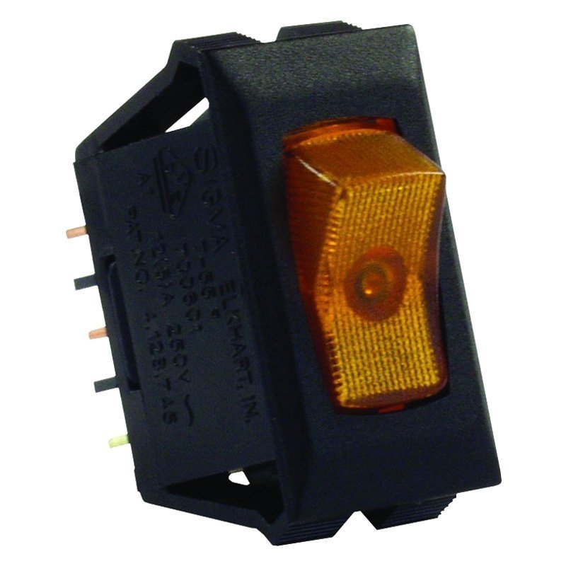 JR Products , 12V ILLUMIN. AMBER/BLACK