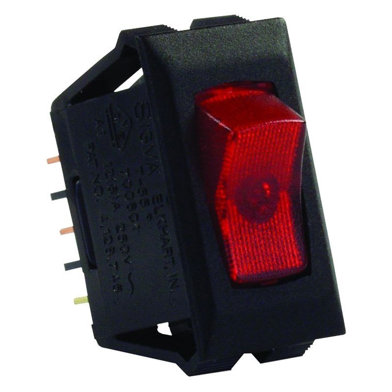 JR Products , 12V Illumin. Switch Red/Black