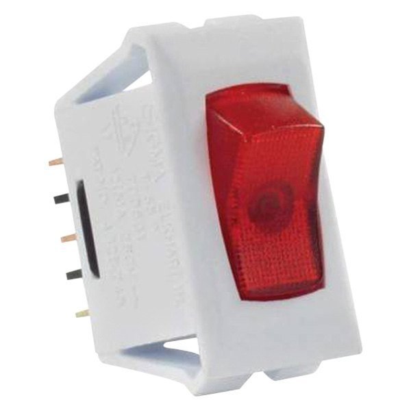 JR Products , 12V Illumin. Switch White/Red