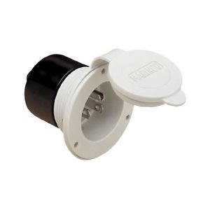 MARINCO, 15A 125V POWER INLET WHITE