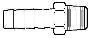 Anderson Fittings , Adapter Fitting Anderson Fittings 201A-4B