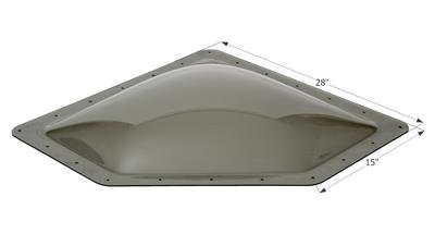 ICON, Icon Neo Angle Skylight 4" Bubble Type Dome Opening 12" x 24" Smoke - 12081