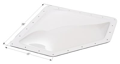 ICON, Icon Neo Angle Skylight 4 Inch High Bubble Type Dome 15" x 28" Clear - 01866