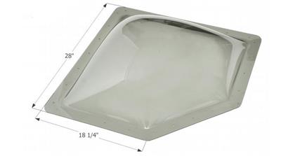 ICON, Icon Neo Angle Skylight 7" High Bubble Type Dome Opening 14.25 x 24" White - 12179