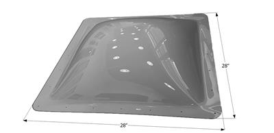 ICON, Icon Rectangular Skylight 28 Inch x 28 Inch - Smoke - 12840