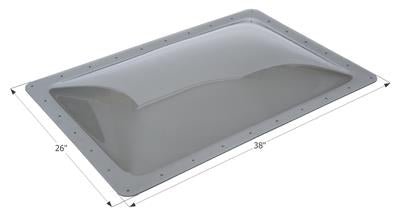 ICON, Icon Rectangular Skylight 4 Inch High Bubble Type Dome 26" x 38" Smoke - 12113