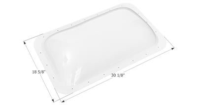 ICON, Icon Rectangular Skylight 5-1/2" Bubble Type Opening 15.75 x 27" White - 12156