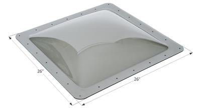 ICON, Icon Skylight 4" Bubble Type Dome Square Smoke Opening 22" x 22" - 12121