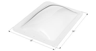 ICON, Icon Skylight, 4" Bubble Type Rectangular White Opening 14" x 22" - 01819