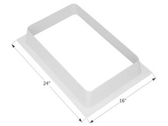 ICON, Icon Skylight Trim Ring White ABS Plastic Opening 22" x 14" - 01936