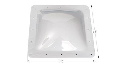 ICON, Icon Square Skylight 4 Inch High Bubble Type Dome 18" x 18" White - 01817