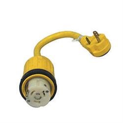 MARINCO, Marinco Locking Pigtail Adapter 30 Amp Male x 50 Amp Female - 124ARV