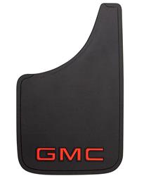 Plasticolor , Mud Flap Plasticolor 000493R01 Easy-Fit Series, Universal 9" x 15", Set Of 2, Flat, Red GMC Logo, Black, Fiberglass Reinforced