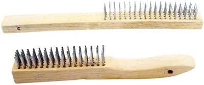 Performance Tool , Parts Cleaning Brush Performance Tool 1450 Steel Bristle With Wood Handle