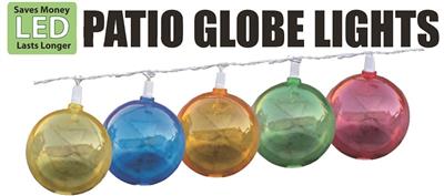 Prime Products , Party Lights Prime Products 12-9008 LED Patio Globe Light, 3" Diameter Globe, 20 Lights, 110 Volt