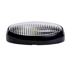 Arcon , Porch Light Arcon 20680 LED Bulb, 12 Volt, Oval, 6.2" Length x 3.4" Width, Clear Lens, Black Base, Single