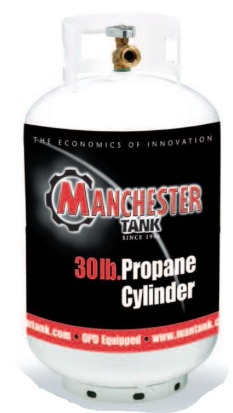 Manchester Tank , Propane Tank Manchester Tank 1160TCTH.5 DOT Tank; 30 Pound Capacity; Vertical Position