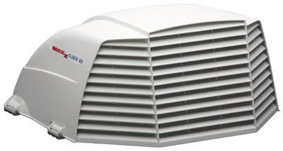 MaxxAir Ventilation Solutions , Roof Vent Cover MaxxAir Ventilation Solutions 00-933081 Maxxair II ®, Exterior Mount, Dome Type Ventilation Cover, Vented On Three Sides, For 14" x 14" Vents, 22.08" Length x 18.15" Width, White, Polyethylene