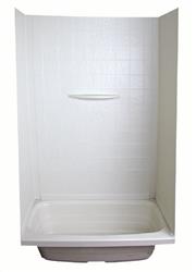 Lippert Components, Shower Surround 24" x 36" x 59" Lippert Components 209461 Better Bath, 1 Piece Design, Bath Surround, Parchment, Picture Frame Style, ABS Plastic, For Use With 36" Bathtub