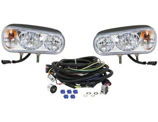 Buyers Products , Snow Plow Light Buyers Products 1311100 Auxiliary Headlight, With Turn Signals, 288 Watts, 2 Clear and 1 Amber Halogen Bulbs, Clear Lens